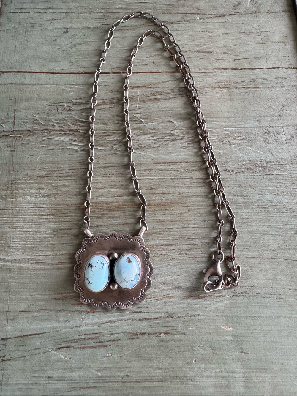 Scott Skeets Golden Hills Two Stone Necklace